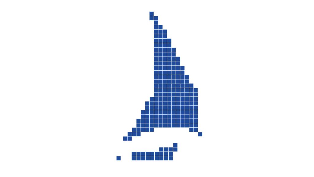 representación de un velero mediante el pixel como patrón para la construcción del dibujo