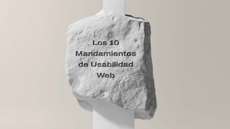 Grafismo simulado sobre una piedra. Los diez mandamientos de usabilidad web